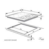 Плита комбінована газово-електрична варильна поверхня склокераміка Luxor SH 68 BK Німеччина, фото 8