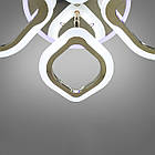 Світлодіодна люстра 60 Вт з підсвічуванням основи та пультом д/к колір каркасу золотий D-A9184/2+2G LED 3color dimmer, фото 3