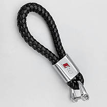 Брелок для ключів шкіряна косичка AUDI RS, фото 4