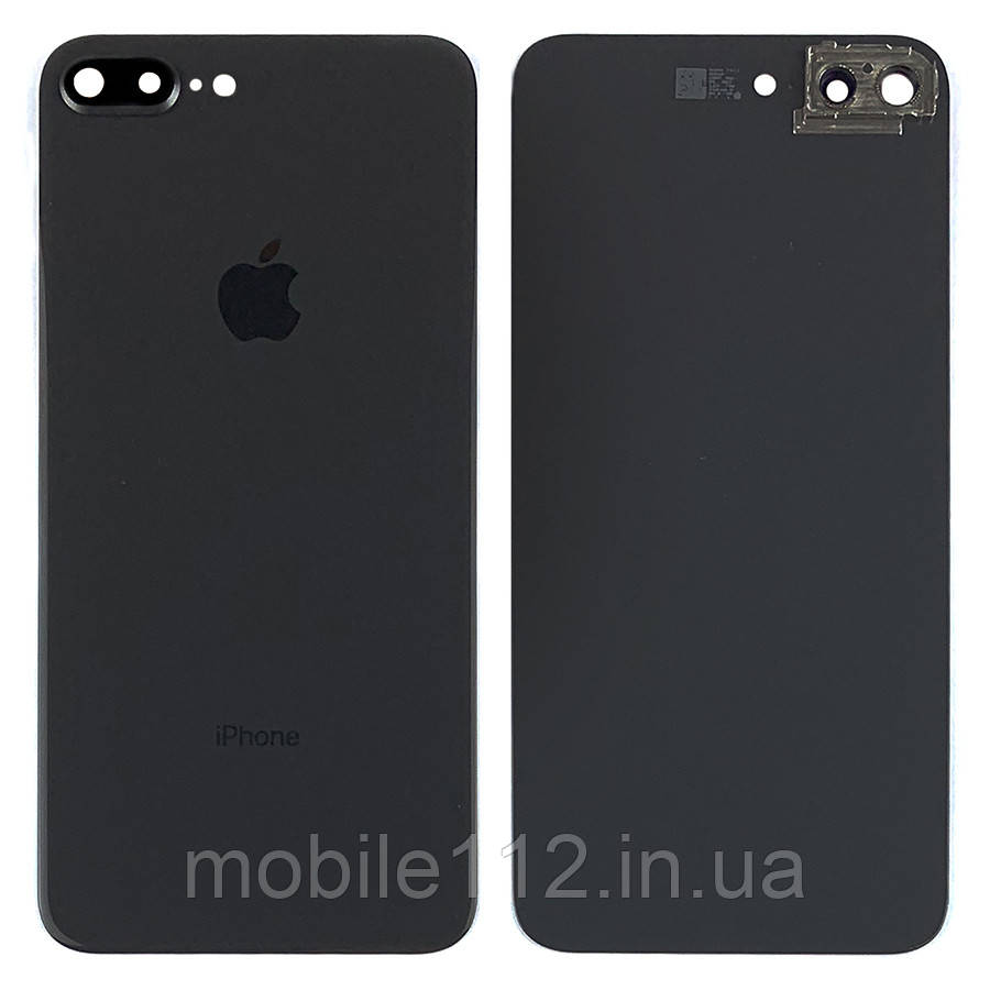 Задня кришка Apple iPhone 8 Plus чорна оригінал Китай зі склом камери