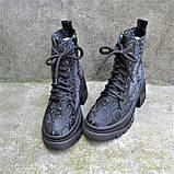 Шкіряні черевики на модній підошві, фото 3