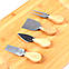 Бамбукова дошка для подачі та сервірування сиру набором ножів, фото 5