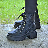 Шкіряні черевики на модній підошві, фото 9