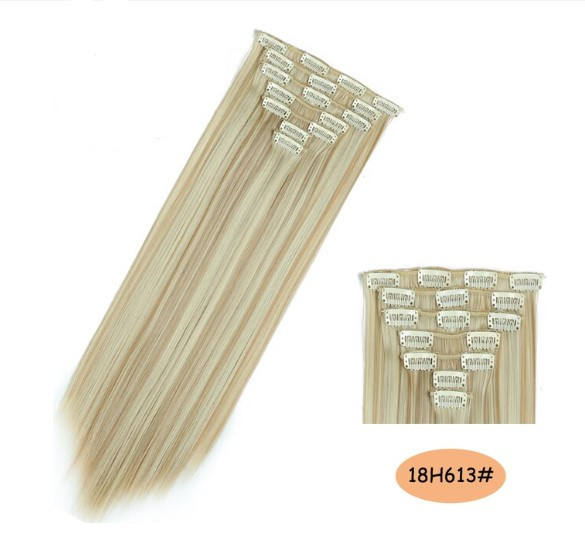 Волосся на шпильках треси прямі пшеничні блонд (16ZAK-S18/613), фото 1