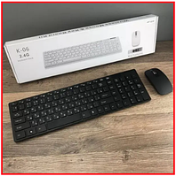 Беспроводная компьютерная клавиатура и мышь K-06 оптическая блютуз клавиатура и мышка для ПК и ноутбука ABS