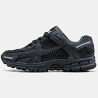 Кроссовки мужские и женские Nike Air Zoom Vomero 5 Gray Black / Найк аир Зум черные серые