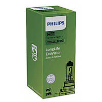 Лампа галогеновая Philips H11 LongLife EcoVision, 1шт/карток 12362LLECOС1