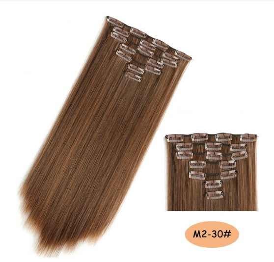 Волосся на шпильках пряме треси коричневі (16ZAK-S2/30), фото 1