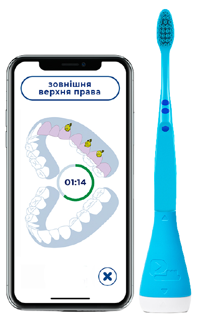 Інтерактивна насадка Playbrush Smart Blue + зубна щітка