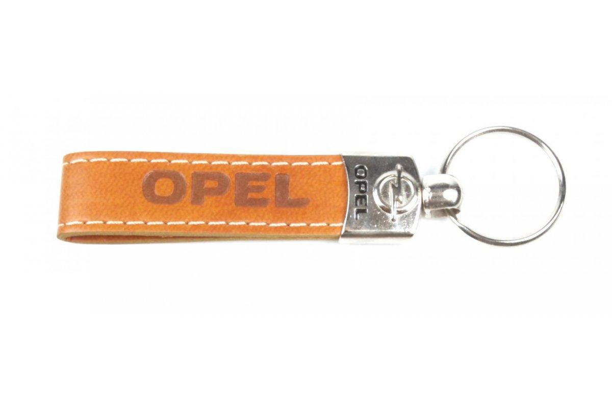 Брелок - монограма Opel (шкіряний коричневий) — W. P. I. (Туреччина) - OP3