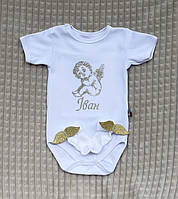 Боді з іменною вишивкою для хрещення дітей