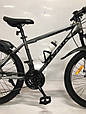Гірський підростковий велосипед MTB D50 Dyna 24 дюйми Сірий, фото 7