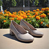 Шкіряні туфлі на маленькому капромінці, фото 4