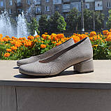 Шкіряні туфлі на маленькому капромінці, фото 3