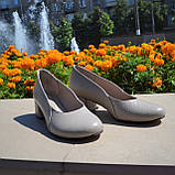 Шкіряні туфлі на маленькому капромінці, фото 8