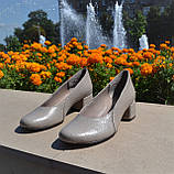 Шкіряні туфлі на маленькому капромінці, фото 5