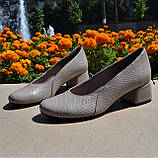 Шкіряні туфлі на маленькому капромінці, фото 2