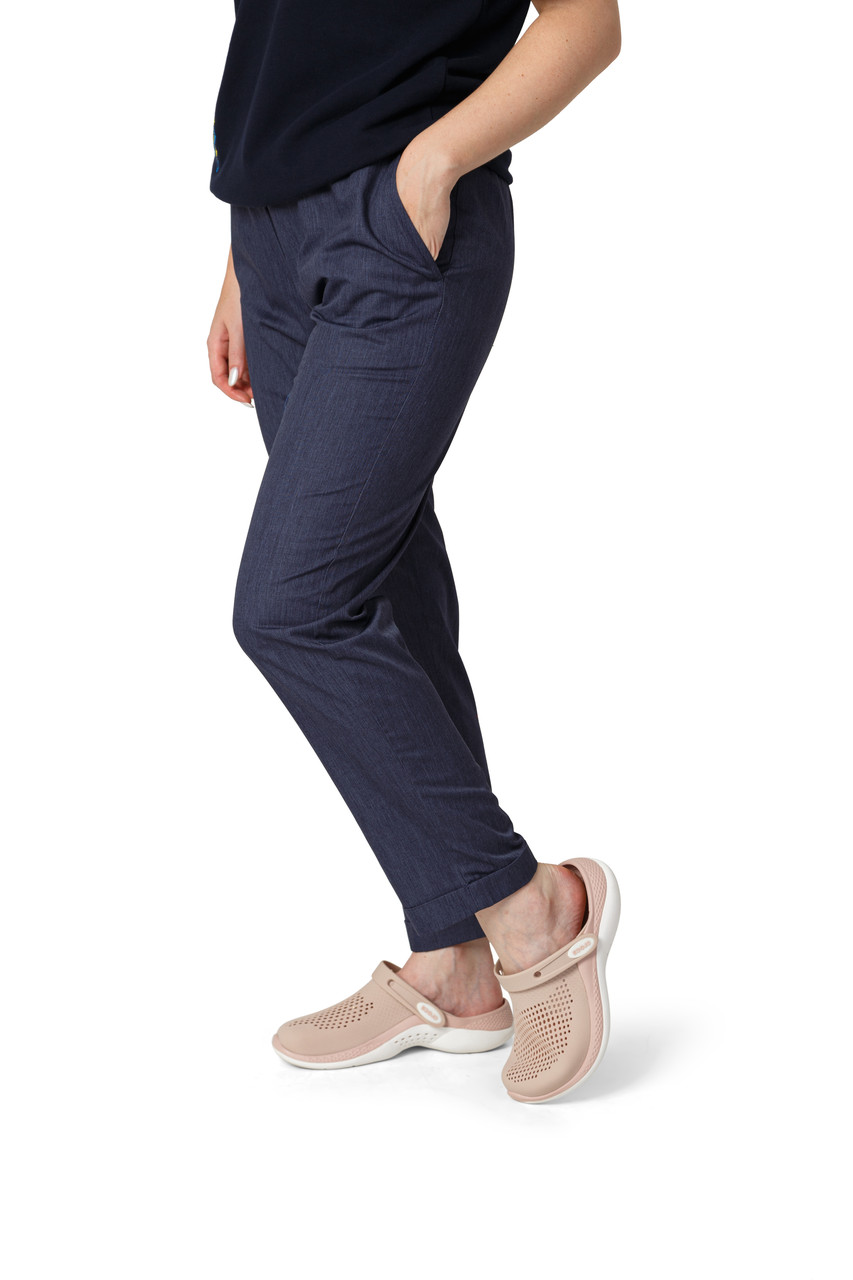 Брюки (Штани) Кухарські Жіночі Денім із легкої змішаної бавовни — комфорт, стиль і практичність для роботи!, фото 1