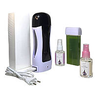 Набір для депіляції із засобами TINAFOX та касетним воскоплавом чорним