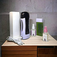 Набір для депіляції з касетним воскоплавом чорним та засобами до і після TINAFOX