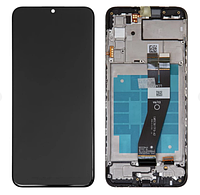 Дисплей Samsung A037G Black А03s 2021 (GH81-21232A) сервисный оригинал в сборе с рамкой (163 x 72 мм)