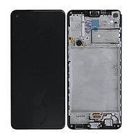 Дисплей Samsung A217 Black А21s 2020 (GH82-22988A) сервисный оригинал в сборе с рамкой