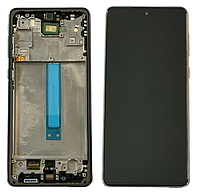 Дисплей Samsung A736 Black A73 2022 (GH82-28884A) сервисный оригинал в сборе с рамкой