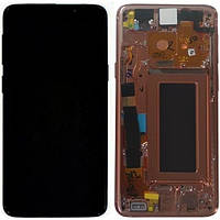 Дисплей Samsung G960 Gold S9 (GH97-21696E) сервисный оригинал в сборе с рамкой