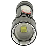 Ліхтар ручний Quantum QM-FL1031 Adept 10W LED zoom + COB з USB, фото 4