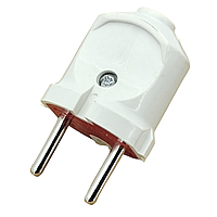 Виделка штепсельна EL-BI пряма без заземлення, біла