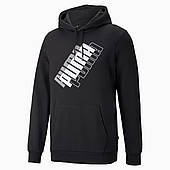 Худі чоловічий Puma Power Logo Hoodie 847378 01 (чорний, чоловічий, спортивний, бавовна, бренд пума)