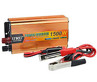 Інвертор перетворювач напруги Ukc Power Invertor 12v-220v 1500w, gold