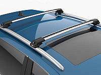 Багажник на крышу Fiat Doblo 2010- на рейлинги серый Turtle Can Otomotiv