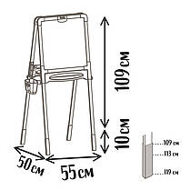 Двосторонній дерев'яний мольберт 'Веселе навчання', 80 аксес., 50 х 55 х 120 см, 3+, фото 3
