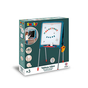 Двосторонній мольберт 'Літери та цифри' на метал. ніжках з аксес., синій, 4 9х 52 х 105 см, 3+, фото 1