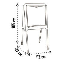 Двосторонній мольберт 'Літери та цифри' на метал. ніжках з аксес., синій, 4 9х 52 х 105 см, 3+, фото 4