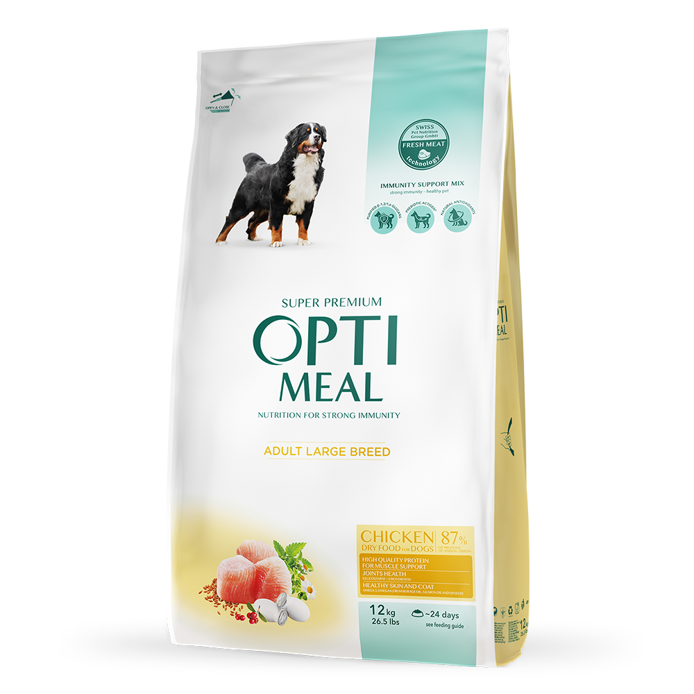 Optimeal (Оптиміл) сухий корм для собак великих порід із куркою 12КГ, фото 1