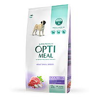 Optimeal Adult Small Dogs сухой корм для собак малых пород с уткой 4КГ