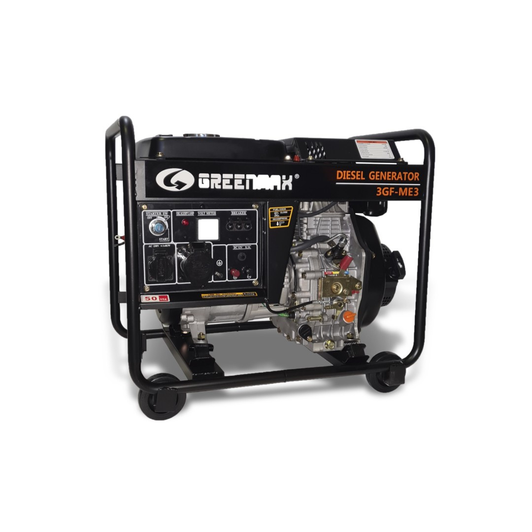 Генератор дизельний GREENMAX 3GF-ME3 2.8/3.2 кВт, трифазний, з електрозапуском