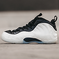 Кроссовки мужские Nike Air Foamposite White Black / Найк Фоампозит белые черные