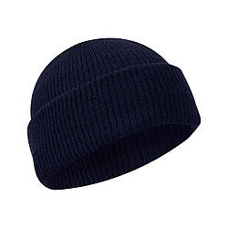 Шапка чоловіча зимова вовняна Wool Watch Cap 100% вовна колір синій ROTCHO США