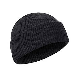 Шапка чоловіча вовняна зимова Wool Watch Cap 100% вовна колір чорний ROTCHO США