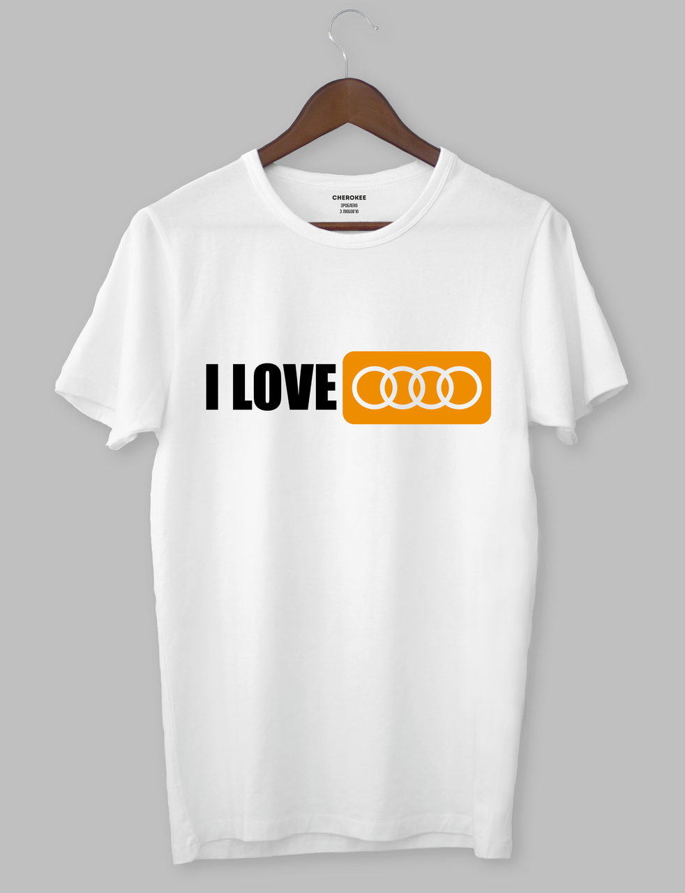 Футболка з прикольним дизайном «I LOVE AUDI», фото 1