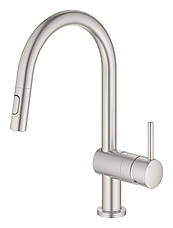Сенсорний змішувач для кухні з висувним виливом Grohe Minta Touch (31358DC2), фото 5