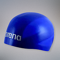 Шапочка для плавания в бассейне силиконовая для взрослых женская мужская Arena 3D Ultra Синий (3D-UL)