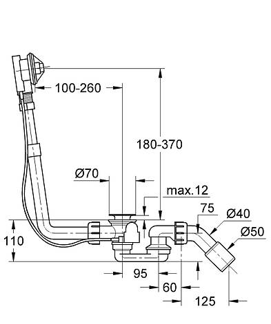 Зливний і переливний гарнітур для ванни Grohe (28939000), фото 3
