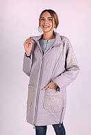 Пальто жіноче сіре код П775