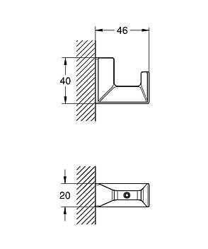 Гачок для халата Grohe Selection Cube (40782000), фото 3
