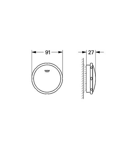 Зливний і переливний гарнітур для ванни Grohe (19025000), фото 3