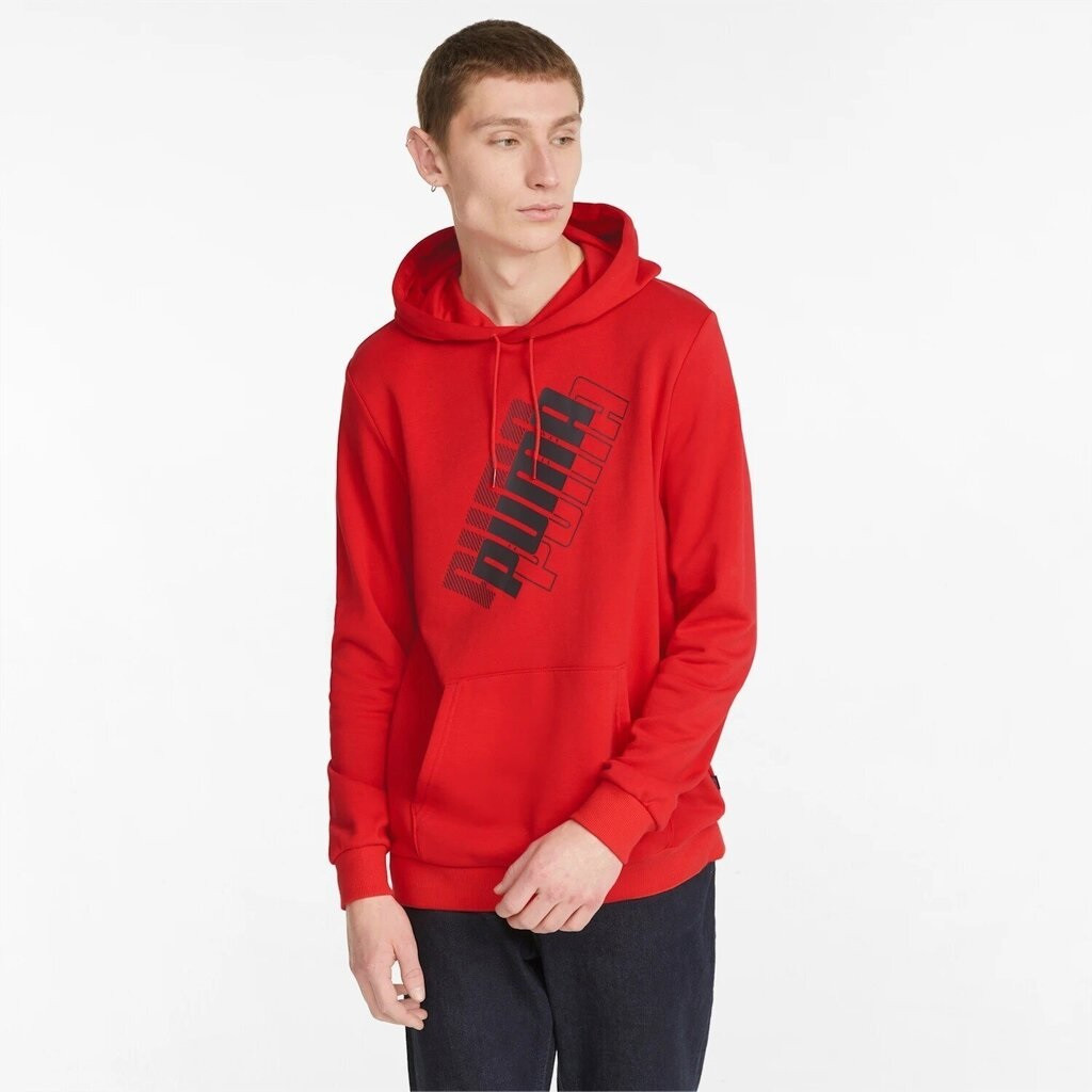 Худі чоловічий Puma Power Logo Hoodie 847378 11 (червоний, чоловічий, спортивний, бавовна, бренд пума), фото 1